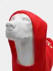 Красный толстовка для собаки с принтом the dog face