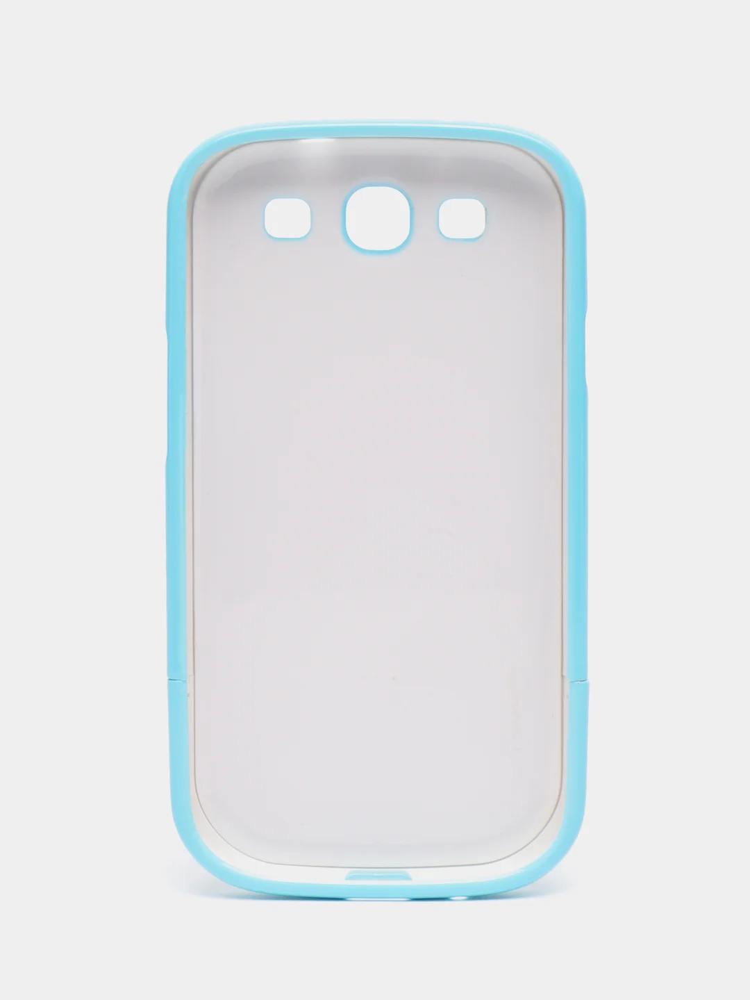 Голубой пластиковый чехол налкадка-бампер для Samsung S3 / i9300