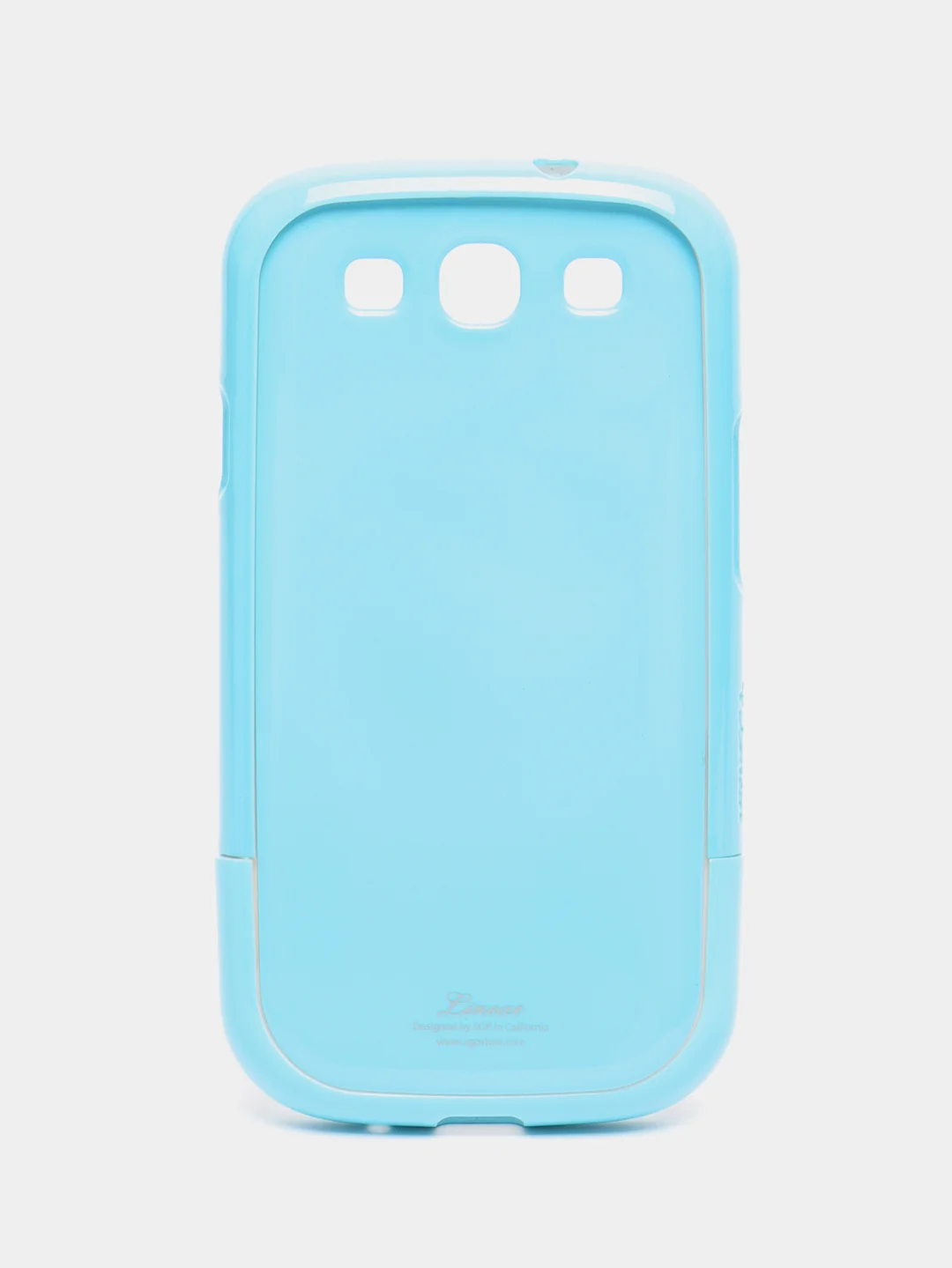 Голубой пластиковый чехол налкадка-бампер для Samsung S3 / i9300