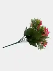 Аметистовый искусственные цветы. Розы ( букет ) Композиция. Высота: 34 см Букет из 9 веток