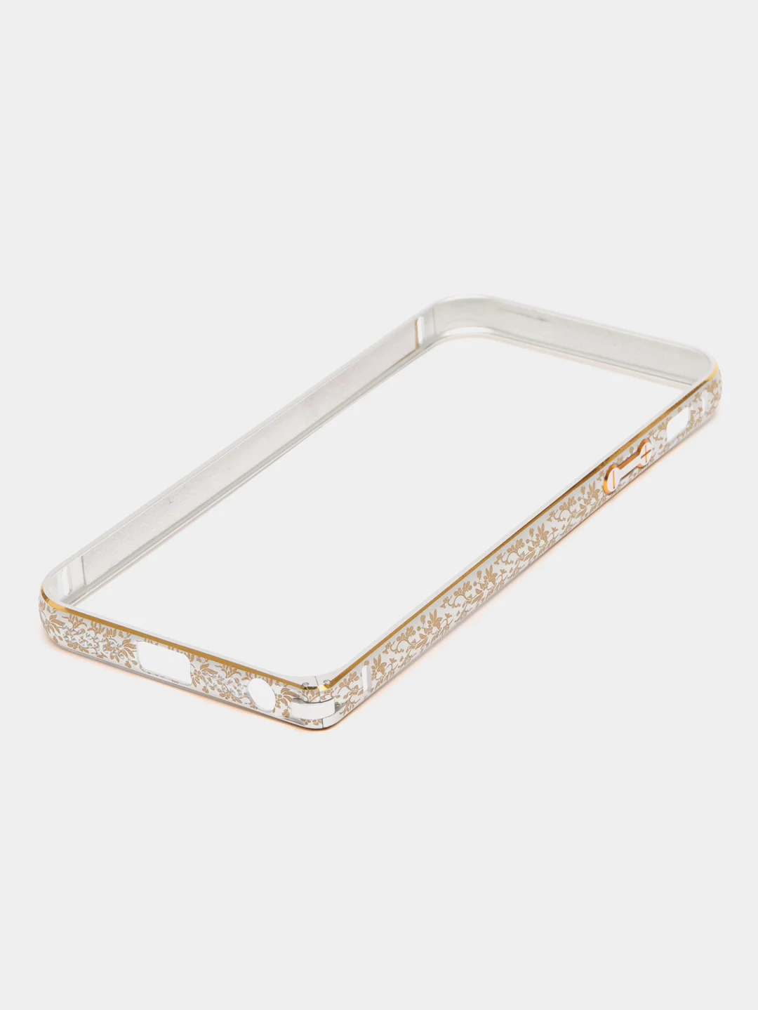 Светло-бежевый бампер алюминиевый для iPhone 5 / 5S / SE, с узором
