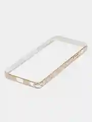 Светло-бежевый бампер алюминиевый для iPhone 5 / 5S / SE, с узором
