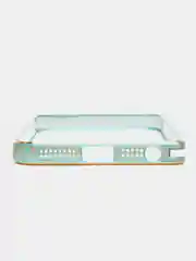 Тёмно-бирюзовый бампер алюминиевый для iPhone 5 / 5S / SE, с узором