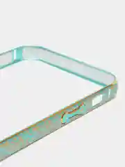 Тёмно-бирюзовый бампер алюминиевый для iPhone 5 / 5S / SE, с узором