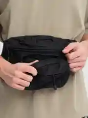 Черный сумка поясная тактическая