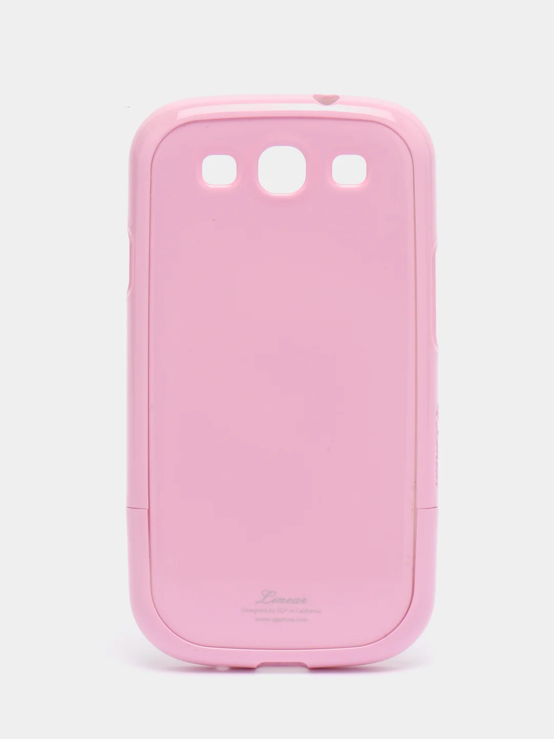 Розовый пластиковый чехол налкадка-бампер для Samsung S3 / i9300