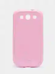 Розовый пластиковый чехол налкадка-бампер для Samsung S3 / i9300