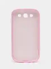 Розовый пластиковый чехол налкадка-бампер для Samsung S3 / i9300