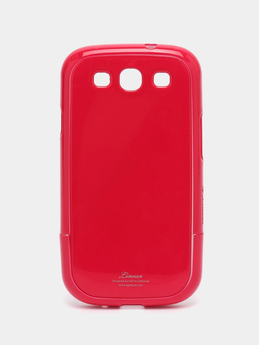 Красный пластиковый чехол налкадка-бампер для Samsung S3 / i9300