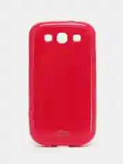 Красный пластиковый чехол налкадка-бампер для Samsung S3 / i9300