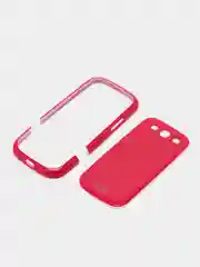 Красный пластиковый чехол налкадка-бампер для Samsung S3 / i9300