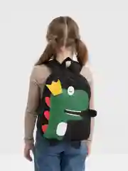 Черный рюкзак детский дошкольный "Динозавр"