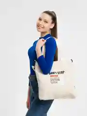 Белый сумка-шоппер для девушки, принт "Кофе"