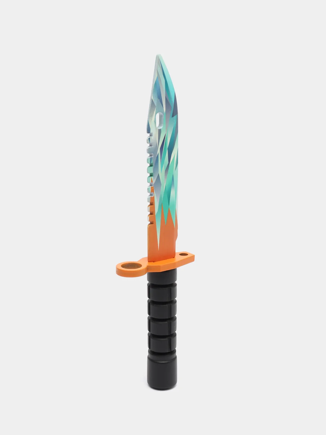 Бирюзовый деревянный заточенный Штык-нож М9 Bayonet, Цифровой всплеск, Драгон гласс, Скретч