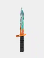 Бирюзовый деревянный заточенный Штык-нож М9 Bayonet, Цифровой всплеск, Драгон гласс, Скретч