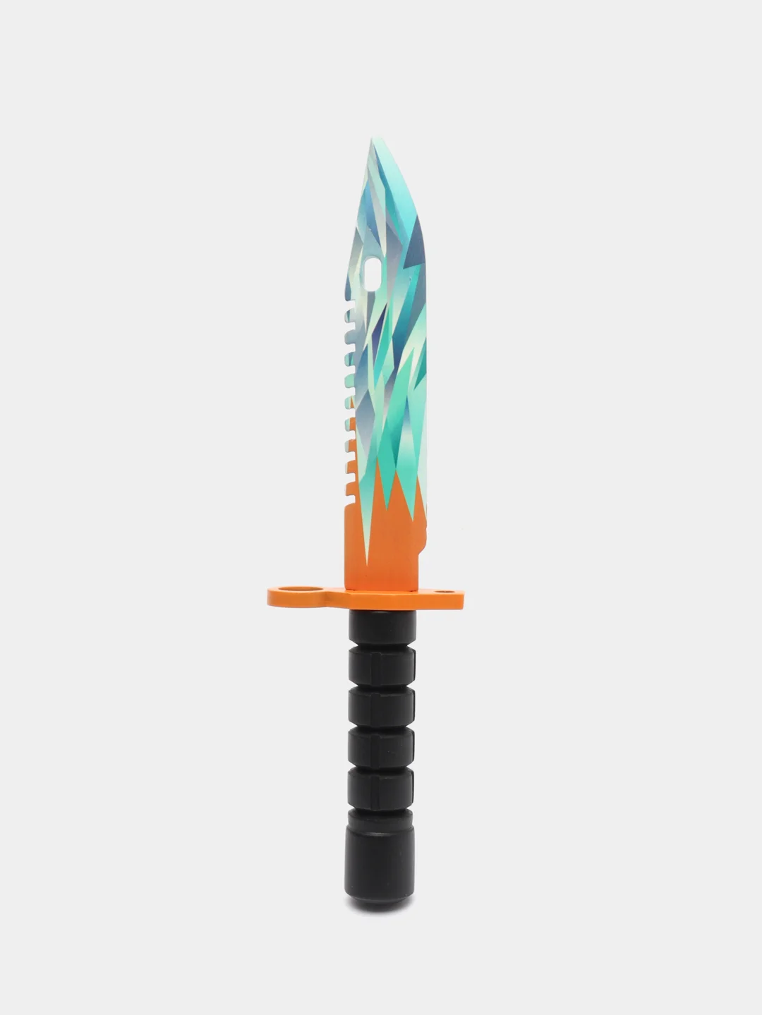 Бирюзовый деревянный заточенный Штык-нож М9 Bayonet, Цифровой всплеск, Драгон гласс, Скретч