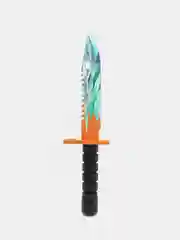 Бирюзовый деревянный заточенный Штык-нож М9 Bayonet, Цифровой всплеск, Драгон гласс, Скретч