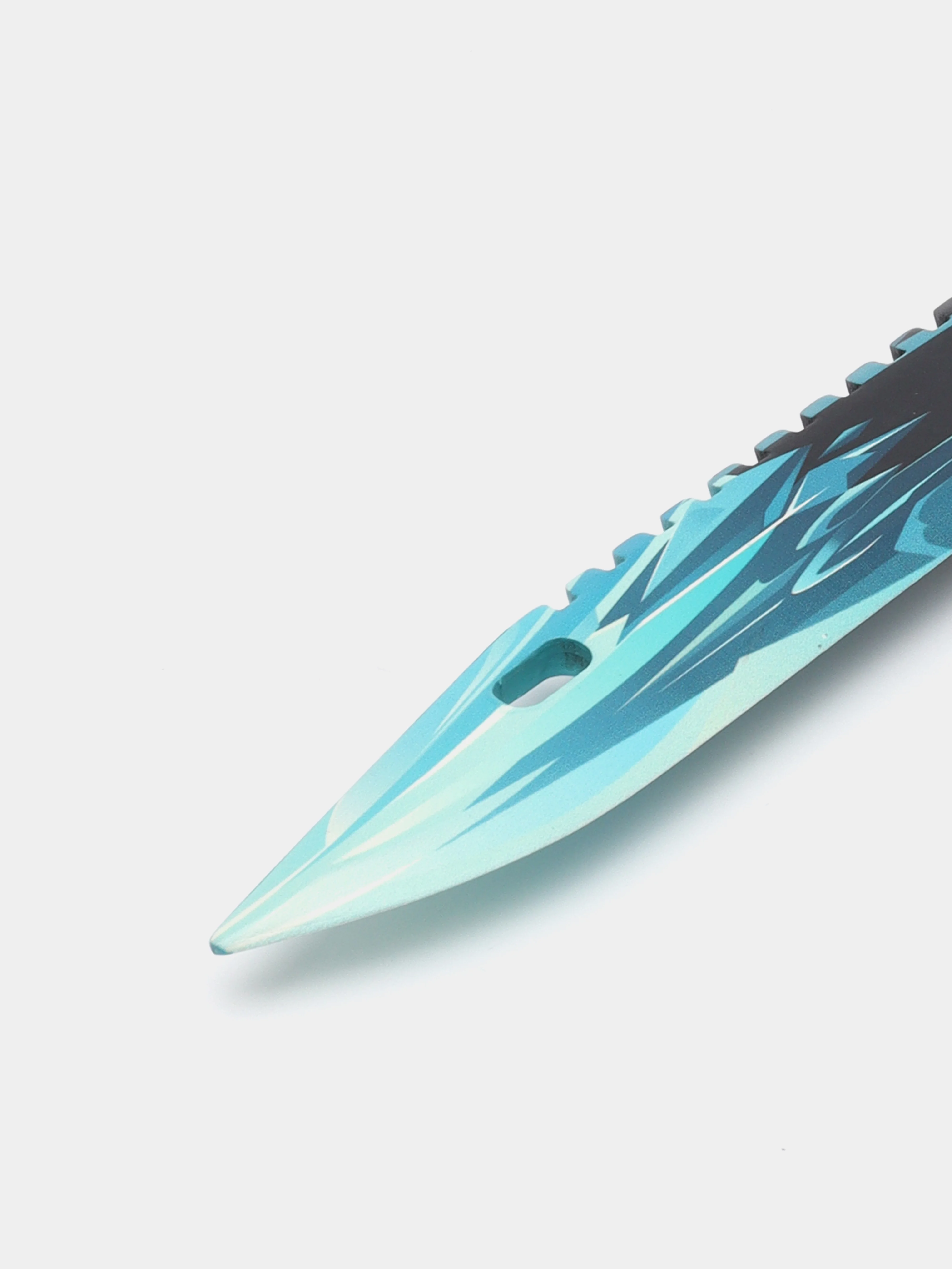 Синий деревянный заточенный Штык-нож М9 Bayonet, Цифровой всплеск, Драгон гласс, Скретч