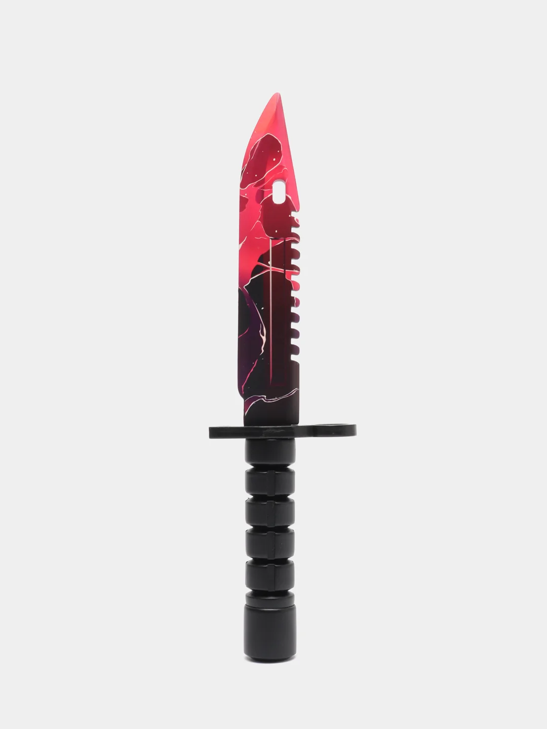 Вишнёвый деревянный заточенный Штык-нож М9 Bayonet, Цифровой всплеск, Драгон гласс, Скретч