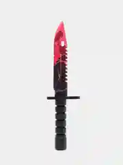 Вишнёвый деревянный заточенный Штык-нож М9 Bayonet, Цифровой всплеск, Драгон гласс, Скретч