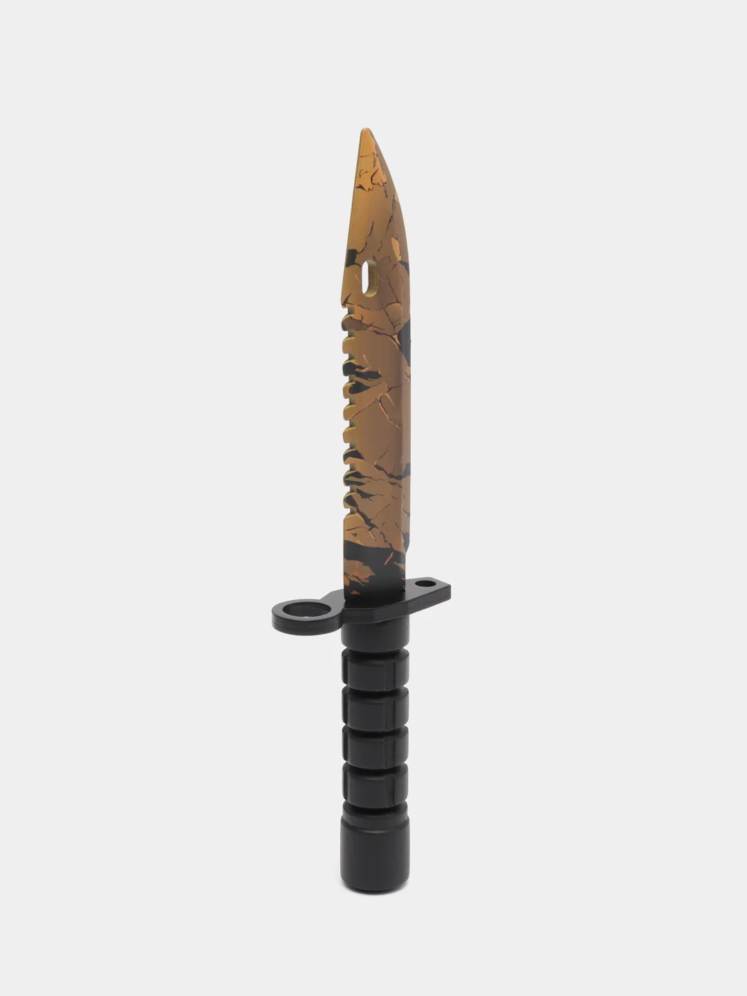 Бежевый деревянный заточенный Штык-нож М9 Bayonet, Цифровой всплеск, Драгон гласс, Скретч