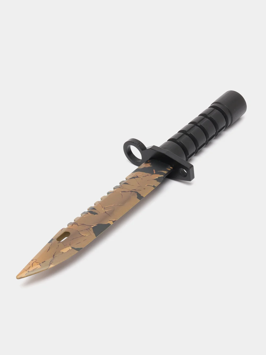 Бежевый деревянный заточенный Штык-нож М9 Bayonet, Цифровой всплеск, Драгон гласс, Скретч