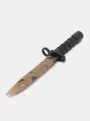 Бежевый деревянный заточенный Штык-нож М9 Bayonet, Цифровой всплеск, Драгон гласс, Скретч