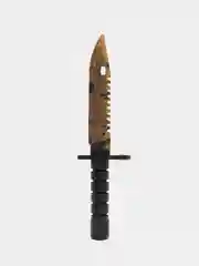 Бежевый деревянный заточенный Штык-нож М9 Bayonet, Цифровой всплеск, Драгон гласс, Скретч