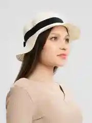 Белый шляпа женская летняя соломенная пляжная