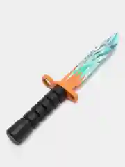Бирюзовый деревянный заточенный Штык-нож М9 Bayonet, Цифровой всплеск, Драгон гласс, Скретч