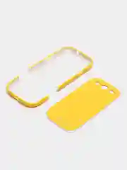 Желтый пластиковый чехол налкадка-бампер для Samsung S3 / i9300
