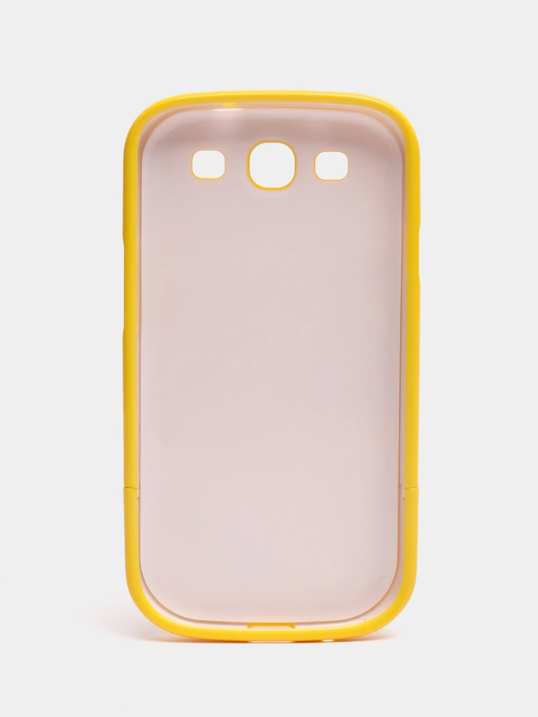 Желтый пластиковый чехол налкадка-бампер для Samsung S3 / i9300