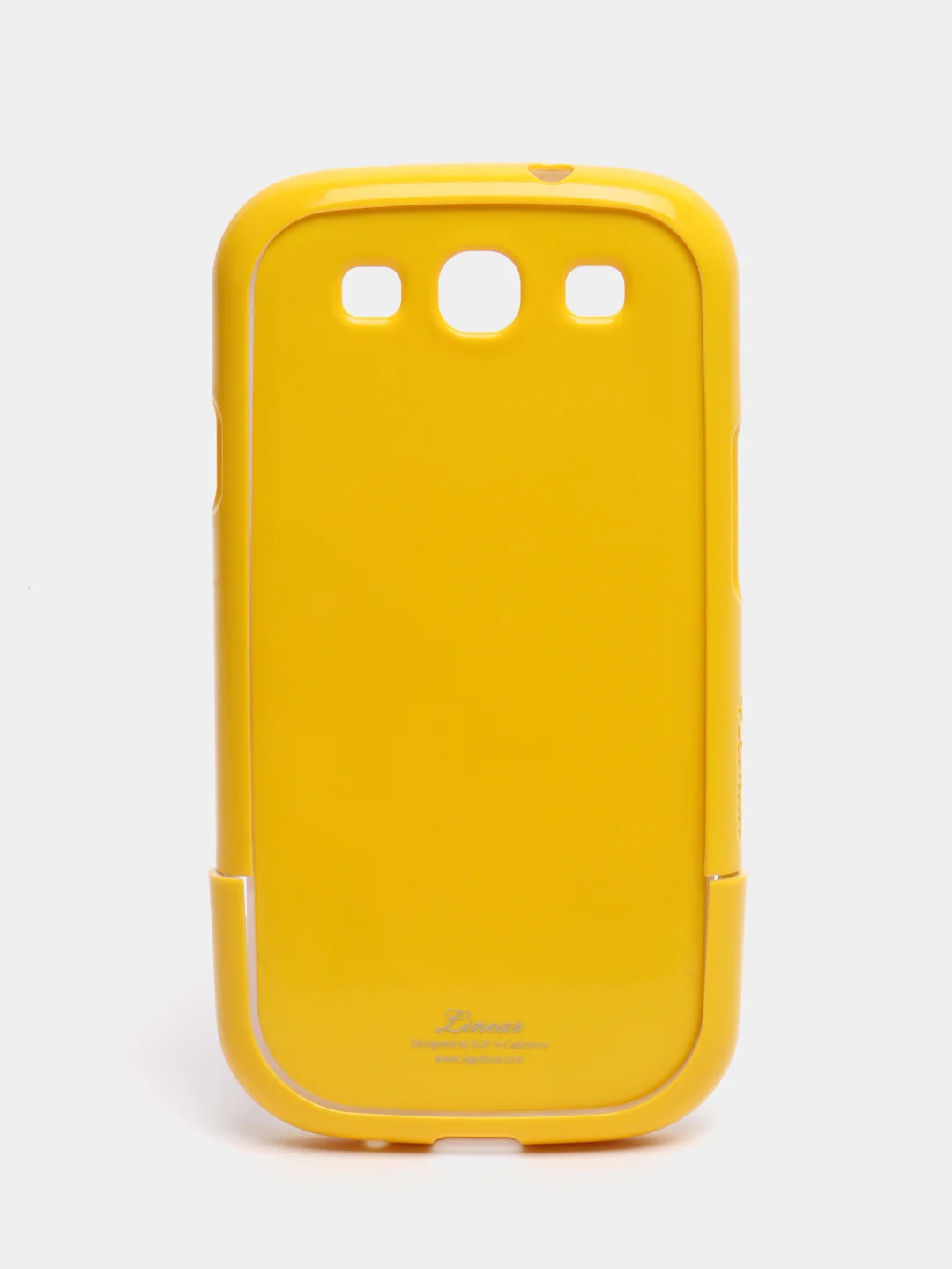 Желтый пластиковый чехол налкадка-бампер для Samsung S3 / i9300