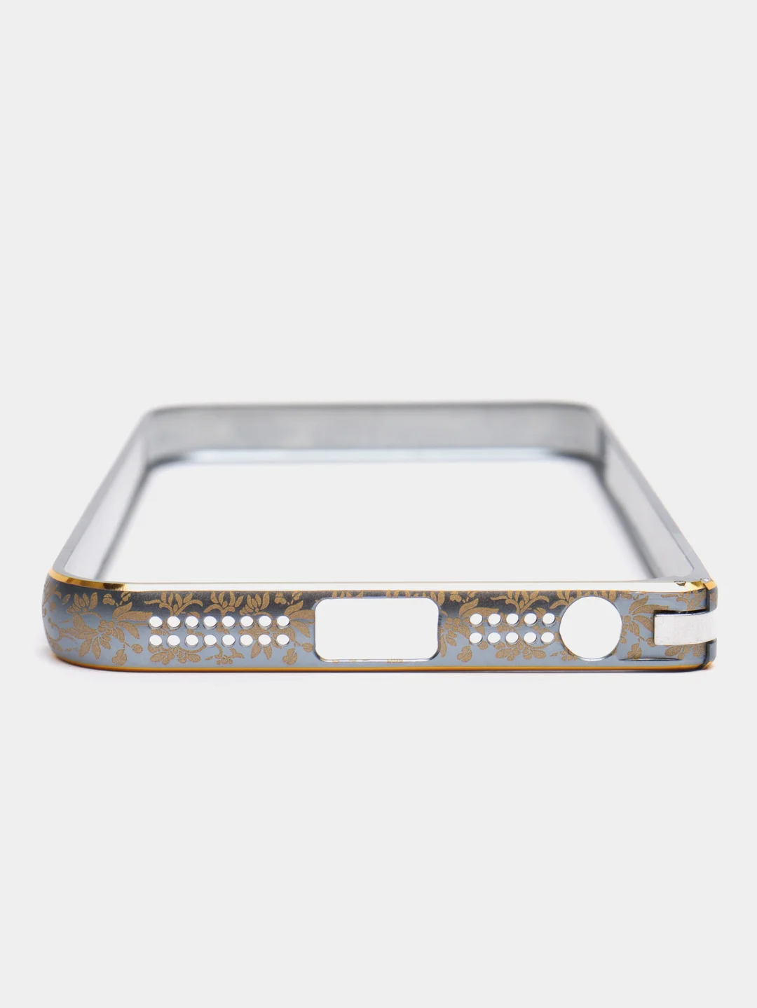 Золотой бампер алюминиевый для iPhone 5 / 5S / SE, с узором