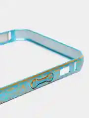 Голубой бампер алюминиевый для iPhone 5 / 5S / SE, с узором
