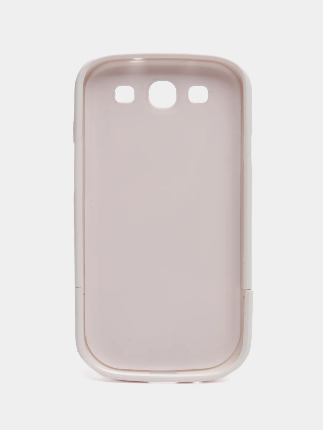 Белый пластиковый чехол налкадка-бампер для Samsung S3 / i9300