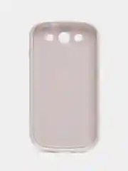 Белый пластиковый чехол налкадка-бампер для Samsung S3 / i9300