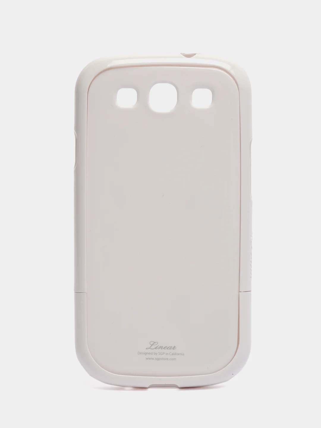 Белый пластиковый чехол налкадка-бампер для Samsung S3 / i9300