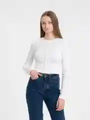 Белый топ с рукавами укороченный, лонгслив, базовый SHARMIN