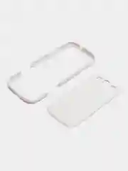 Белый пластиковый чехол налкадка-бампер для Samsung S3 / i9300