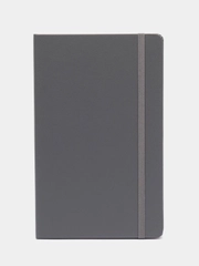 Блокнот А5 130х210мм, BRAUBERG ULTRA, балакрон, 80г/м2, 96л, клетка, серый, 113036