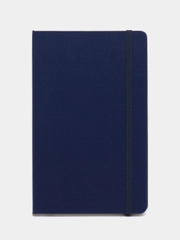 Блокнот А5 130х210мм, BRAUBERG ULTRA, балакрон, 80г/м2, 96л, клетка, темно-синий, 113033
