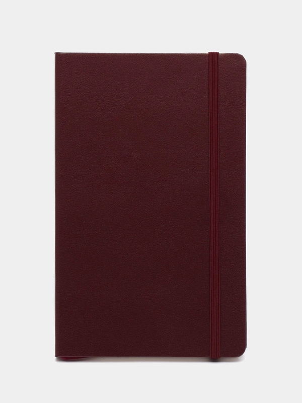 Блокнот А5 130х210мм, BRAUBERG ULTRA, балакрон, 80г/м2, 96л, клетка, бордовый, 113037