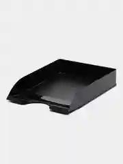 Лоток для бумаг BRAUBERG ORIGINAL, горизонтальный, черный, 315 х 250 х 60 мм, 238104