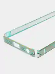 Тёмно-бирюзовый бампер алюминиевый для iPhone 5 / 5S / SE, с узором