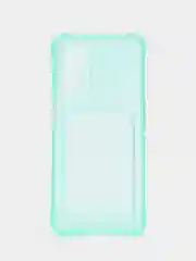 Бирюзовый чехол OPPO A16, A17, Realme C30, C31, Realme C33, C35 противоударный с каманом под карту
