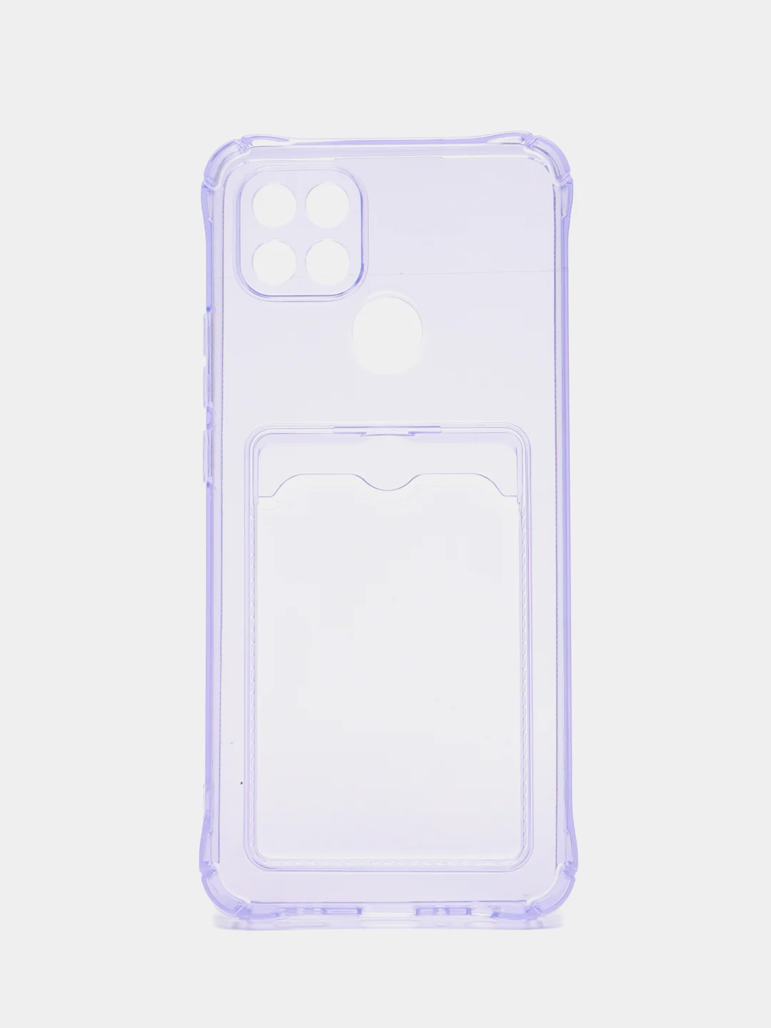Лавандовый чехол OPPO A16, A17, Realme C30, C31, Realme C33, C35 противоударный с каманом под карту