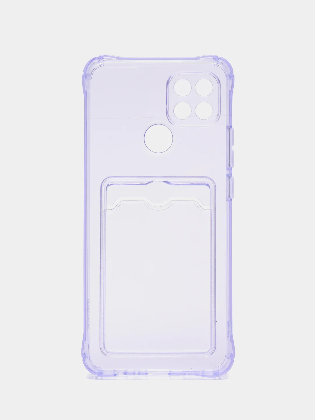 Лавандовый чехол OPPO A16, A17, Realme C30, C31, Realme C33, C35 противоударный с каманом под карту