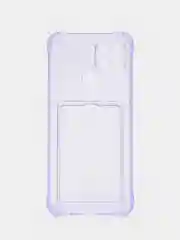 Лавандовый чехол OPPO A16, A17, Realme C30, C31, Realme C33, C35 противоударный с каманом под карту