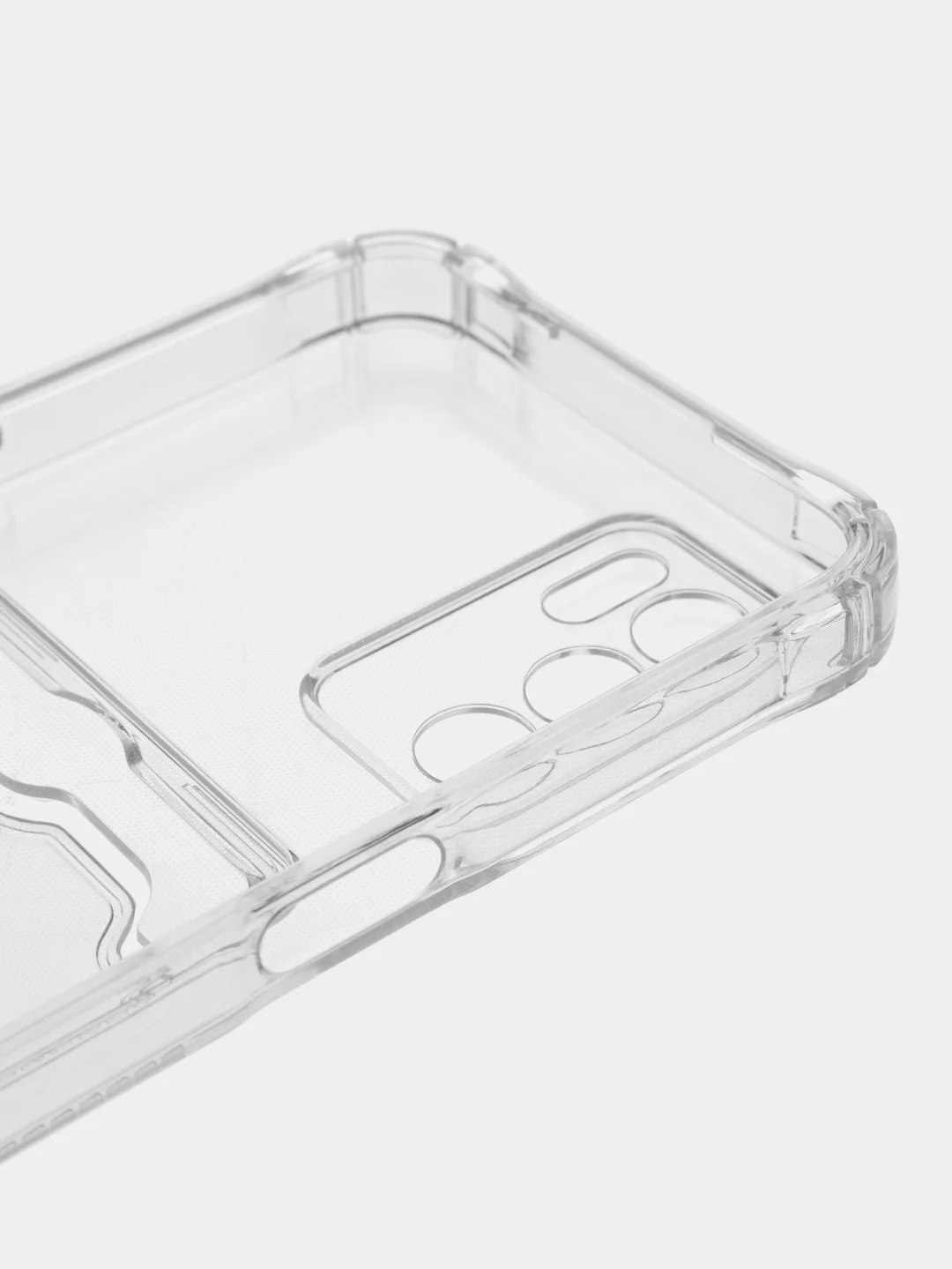 Прозрачный чехол OPPO A16, A17, Realme C30, C31, Realme C33, C35 противоударный с каманом под карту